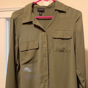 Army green blouse